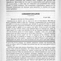 0794 - Page 790 - Des opérations incomplètes de végétations adénoïdes. Communication faite à la Société de médecine de Paris, dans la séance du 27 avril 1889, par le Docteur Luc / Correspondance / Feuilleton. Causerie