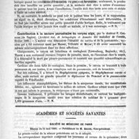 0796 - Page 792 - Revue des journaux. Inconvénients du traitement de l'otorrhée par l'acide borique en poudre, par le Docteur Wilhem Meyer (Ann. des mal., de l'oreille, 1889, 2) / Contribution à la nature parasitaire du coryza aigu, par le Docteur F. Cordone (Archivii ital. di laringologia et Annales des maladies de l'oreille, février 1889) / Académies et sociétés savantes. Société de médecine de Paris. Séance du 11 mai 1889