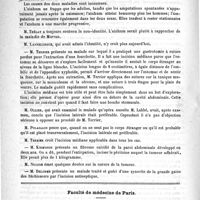0810 - Page 806 - Académies et sociétés savantes. Société de chirurgie. Séance du 22 mai / Faculté de médecine de Paris. Thèses de doctorat soutenues pendant le mois de mai 1889