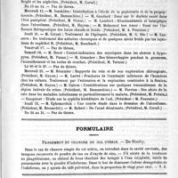 0811 - Page 807 - Faculté de médecine de Paris. Thèses de doctorat soutenues pendant le mois de mai 1889 / Formulaire. Pansement du chancre du col utérin. - De Sinéty / Courrier. L'incident de l'hôpital Saint-Antoine : Etudiants et étudiantes