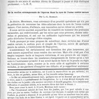 0827 - Page 823 - Bulletin / De la section extemporanée de l'éperon dans la cure de l'anus contre nature, par L.-G. Richelot / Feuilleton. Causerie