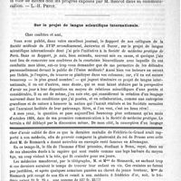 0863 - Page 859 - Bulletin / Sur le projet de langue scientifique internationale / Feuilleton. Causerie