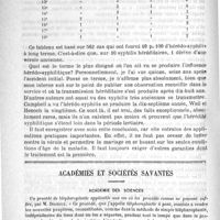 0904 - Page 900 - Hôpital Saint-Louis - M. le Professeur Fournier. De l'hérédo-syphilis (3e leçon) / Académies et sociétés savantes. Académie des sciences