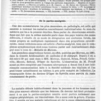 0909 - Page 905 - Comité de rédaction / Sommaire / De la paréso-analgésie