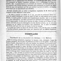 0918 - Page 914 - Académies et sociétés savantes. Société médicale des hôpitaux. Séance du 14 juin 1889 / Formulaire. Traitement de la dilatation de l'estomac. - A. Mathieu / Informations médicales