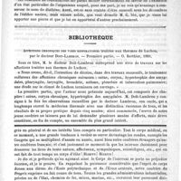 0927 - Page 923 - Arthritisme et eaux minérales. Communication faite à la Société de médecine de Paris, dans la séance du 25 mai 1889, par le Docteur P. Bouloumié / Bibliothèque. Affections chroniques des voies respiratoires traitées aux thermes de Luchon, par le Docteur Doit-Lambron. - Première partie. - O. Berthier, 1889 / Feuilleton. Causerie