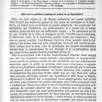 0933 - Page 929 - Comité de rédaction / Sommaire / Quel est le meilleur traitement actuel de la diphthérie ?
