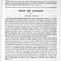 0941 - Page 937 - Bibliothèque. L'hygiène prophylactique (microbes, ptomaïnes, désinfection, isolement, vaccinations et législation), par le Docteur Dujardin-Beaumetz... O. Doin ; 1889 / Revue des journaux. Journaux italiens. Sur les névroses réflexes déterminées par les affections du nez, par le Docteur Origene Masini... (In Rivista clinica ; Archivio italiano, n° 1) / Le coma diabétique (Premier-Naples de la Riforma medica, n°s 111 et 112) (Riforma medica ; mai 1889)