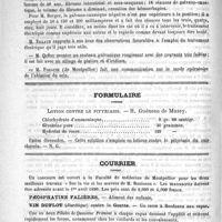 0944 - Page 940 - Académies et sociétés savantes. Société de chirurgie. Séance du 19 juin / Formulaire. Lotion contre le pityriasis. - H. Guéneau de Mussy / Courrier