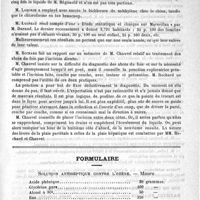 0955 - Page 951 - Académies et sociétés savantes. Académie de médecine. Séance du 25 juin 1889 / Formulaire. Solution antiseptique contre l'ozène. - Moure