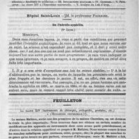 0017 - Page 13 - Comité de rédaction / Sommaire / Hôpital Saint-Louis. - M. le professeur Fournier. De l'hérédo-syphilis. (5e leçon) / Feuilleton. La classe XIV (instruments de chirurgie, orthopédie, prothèse, etc.) à l'exposition universelle