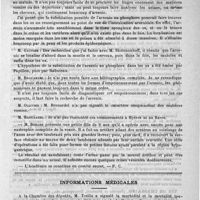 0027 - Page 23 - Académies et sociétés savantes. Académie de médecine. Séance du 2 juillet 1889 / Informations médicales