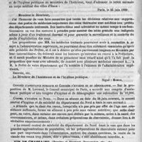 0028 - Page 24 - Courrier. Hôpitaux de Paris / Suppression de l'inspection des eaux minérales / Congrès d'assistance publique et congrès d'hygiène et de démographie / Conseil d'hygiène du nord
