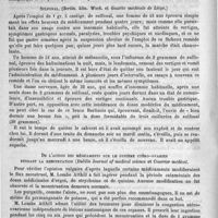 0050 - Page 46 - De quelques nouvelles médications. Traitement des maladies du coeur et des poumons par les inhalations de chloroforme, par le docteur Rosenbach. (Journal de méd.. de Paris) / Sulfonal. (Berlin. Klin. Woch. Et Gazette médicale de Liège) / De l'action des médicaments sur le système utéro-ovarien pendant la menstruation (Dublin Journal of medical science et courrier médical) / Revue des journaux. Traitement médical du décollement de la rétine, par Galezowski. (Société d'ophtalmologie)