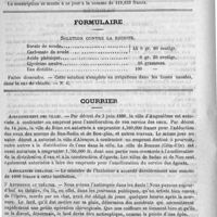 0052 - Page 48 - Variétés. L'oeuvre nationale des hôpitaux marins. Pour les enfants débiles, lymphatiques et scrofuleux / Formulaire. Solution contre la rhinite / Courrier. Assainissement des villes / Ambulances urbaines / Antisepsie au théâtre