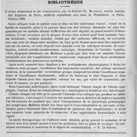 0074 - Page 70 - Revue d'hygiène. L'hygiène dans l'armée française [P. Rodais] / Bibliothèque. L'atonie intestinale et ses complications, par le docteur Ch. Malibran... Paris, Coccoz, 1889 [P. Le Gendre] / Revue des journaux. Chlorose, emploi du sang défibriné. (Scalpel, 1889, 45)