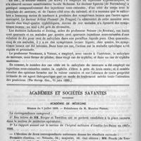 0086 - Page 82 - Revue des journaux. Salicylate de mercure dans le traitements de la syphilis (The therap. Gaz., 15 juin 1889) / Académies et sociétés savantes. Académie de médecine. Séance du 9 juillet 1889