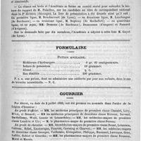 0099 - Page 95 - Académies et sociétés savantes. Académie de médecine. Séance du 16 juillet 1889 / Formulaire. Potion anglaise / Courrier