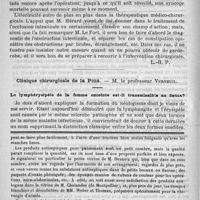 0102 - Page 98 - Bulletin / Clinique chirurgicale de la Pitié. - M. le professeur Verneuil . Le lymphérysipèle de la femme enceinte est-il transmissible au foetus ? / Feuilleton. La classe XIV (instruments de chirurgie, orthopédie, prothèse, etc.) à l'exposition universelle