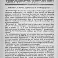 0113 - Page 109 - Comité de rédaction / Sommaire / Un panorama de médecine expérimentale : la maladie pyocyanique