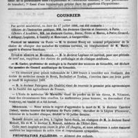 0124 - Page 120 - Informations médicales. Congrès international de psychologie physiologique / Courrier / Faculté de médecine de Paris / École de médecine de Marseille / Nécrologie [Carrière (Jules) / Raoul Mesnet]