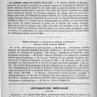 0182 - Page 178 - Bibliothèque. L'automatisme psychologique, par Pierre Janet. - Paris, Félix Alcan, 1889 / Revue des journaux. Le sulfonal contre les sueurs nocturnes (Lancet, 27 avril 1889) / Thèses soutenus à la faculté de médecine de Bordeaux pendant l'année scolaire 1888-89 / Informations médicales. Allemagne / Réglementation de l'exercice de la médecine sur la frontière Franco-Suisse
