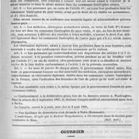 0183 - Page 179 - Informations médicales. Réglementation de l'exercice de la médecine sur la frontière Franco-Suisse / Courrier. Congrès et conférences de l'exposition