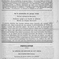 0185 - Page 181 - Comité de rédaction / Sommaire / De la constitution du groupe lichen. Par M. le docteur H. Hallopeau... / Feuilleton. Un médecin de campagne au XIXe siècle. Par le docteur Jules Lafarge...