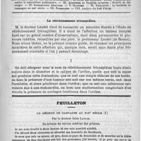 0197 - Page 193 - Comité de rédaction / Sommaire / Le rétrécissement tricuspidien / Feuilleton. Un médecin de campagne au XIXe siècle. Par le docteur Jules Lafage...