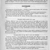 0291 - Page 287 - Informations médicales. La mortalité par variole avant et après la vaccine / Courrier. Statistique de l'Institut Pasteur / Récompenses à des médecins / Hospices civils de Marseille