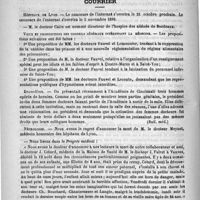 0316 - Page 312 - Association française pour l'avancement des sciences (A suivre) / Courrier. Hôpitaux de Lyon / Voeux et propositions des conseils généraux intéressant la médecine / États-unis / Nécrologie [Meynet]