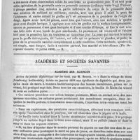 0325 - Page 321 - Revue des journaux. De la greffe avec la peau de grenouille sur les vieux ulcères (The therapeutic Gazette, 15 juillet 1889) / Académies et sociétés savantes. Académie des sciences