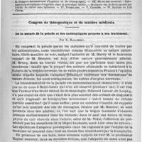 0341 - Page 337 - Comité de rédaction / Sommaire / Congrès de thérapeutique et de matière médicale. De la nature de la pelade et des antiseptiques propres à son traitement, par H. Hallopeau