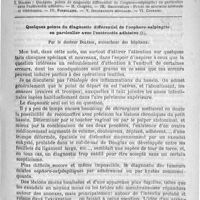 0365 - Page 361 - Comité de rédaction / Sommaire / Quelques points du diagnostic différentiel de l'oophoro-salpingite ; en particulier avec l'entérocèle adhésive. Par le docteur Doléris...