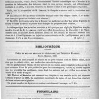 0374 - Page 370 - Congrès. Les maladies de l'esprit (A suivre) / Bibliothèque. Précis de microbie médicale et vétérinaire, par Thoinot et Masselon. Paris, Masson, 1889 / Formulaire. Irrigations contre le cancer utérin. - De Sinéty