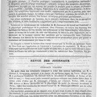 0397 - Page 393 - Revue de médecine légale. Congrès international de médecin légale / Revue des journaux. Journaux Italiens. Le goût chez les criminels comparé à celui des autres individus, par M. le docteur S. Ottolenghi.... (In giornale della R. Accademia di medicina di Torino, n°45, avril et mai)