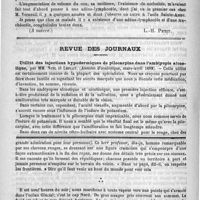 0456 - Page 452 - Pathologie chirurgicale. Des tumeurs gazeuses du cou (A suivre) [L.-H. Petit] / Revue des journaux. Utilité des injections hypodermiques de pilocarpine dans l'amblyopie alcoolique, par MM. Nuel et Leplat. (Annales d'oculistique, mars-avril 1889) / Feuilleton. De la bastille au cap nord (Notes et impressions d'un parisien en Norwège), par Maurice Springer