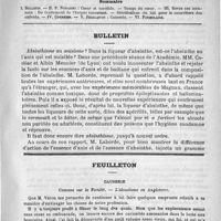 0497 - Page 493 - Comité de rédaction / Sommaire / Bulletin / Feuilleton. Causerie. Cancans sur la faculté. - L'alcoolisme en Angleterre