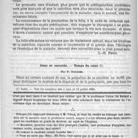 0504 - Page 500 - Bulletin. Folies post-opératoires [L.-H. Petit] / Coeur et carotide. - Temps du coeur. Par P. Duroziez / Feuilleton. Causerie. Cancans sur la faculté. - L'alcoolisme en Angleterre [Simplissime] / Pommade contre les plaies oculaires. - De Saint-Germain et Valude