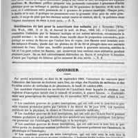 0507 - Page 503 - Revue des journaux. Du traitement de l'herpès tonsurant, par M. J. Harrisson (Cent. med. Journal, 2 mars 1889, et G. hebd., 1889, 31) / Stérilisation du lait pour la nourriture des enfants, par J. Eisenberg (Wien, klin. Woch., 1889, 11 et 12, et journal de méd. de Brux., 1889, 14) / Courrier / Faculté de médecine de Paris