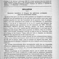 0545 - Page 541 - Comité de rédaction / Sommaire / Bulletin. Résultats immédiats et éloignés des opérations pratiquées pour les tuberculoses locales