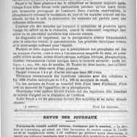 0564 - Page 560 - Revue de chimie clinique. La phosphaturie. - Urologie de la fièvre intermittente et de la paralysie agitante. - L'urée dans le cancer (A suivre) [Paul le Gendre] / Revue des journaux. Furoncles du conduit auditif externe ; traitement par le menthol (The therap. Gaz., 15 août 1889)