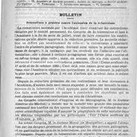 0641 - Page 637 - Comité de rédaction / Sommaire / Bulletin. Précautions à prendre contre l'extension de la tuberculose