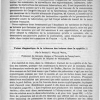 0643 - Page 639 - Bulletin. Précautions à prendre contre l'extension de la tuberculose [L.-H. Petit] / Valeur diagnostique de la tolérance des iodures dans la syphilis. Par le docteur J. William White...