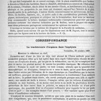 0686 - Page 678 - Bibliothèque. Traité de botanique médicale cryptogamique, par H. Baillon. - Paris, O. Doin, 1889 / Correspondance. La trachéotomie d'urgence dans l'asphyxie