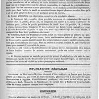 0691 - Page 683 - Académies et sociétés savantes. Société de chirurgie. Séance du 6 novembre / Informations médicales. Allemagne / Courrier. École de médecine et de pharmacie de Rouen