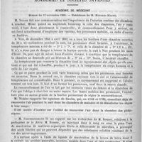 0698 - Page 690 - Revue des journaux. Journaux italiens. Extirpation totale du larynx pour un carcinome médullaire primitif. Observation clinique du docteur Édouard Boccomini... (In Gazetta medica-lombardia, n° 41) [Millot-Carpentier] / Académies et sociétés savantes. Académie de médecine. Séance du 12 novembre 1889