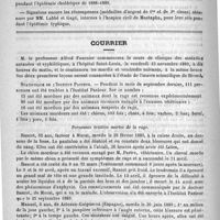 0702 - Page 694 - Informations médicales. France / Courrier / Statistique de l'Institut Pasteur