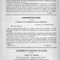 0724 - Page 716 - Revue des journaux. Épidémie de phthisie pulmonaire (Semaine médicale, 23 octobre 1889) / Correspondance. A propos de la trachéotomie en cas d'asphyxie / Académies et sociétés savantes. Société de chirurgie. Séance du 13 novembre
