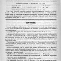 0728 - Page 720 - Variétés. L'impôt du sang dans l'Inde (Extrait de The therap. Gaz., 15 octobre 1889) / Formulaire. Pommade contre le pityriasis. - Vidal / Courrier. Faculté de médecine de Bordeaux / Cours d'accouchement